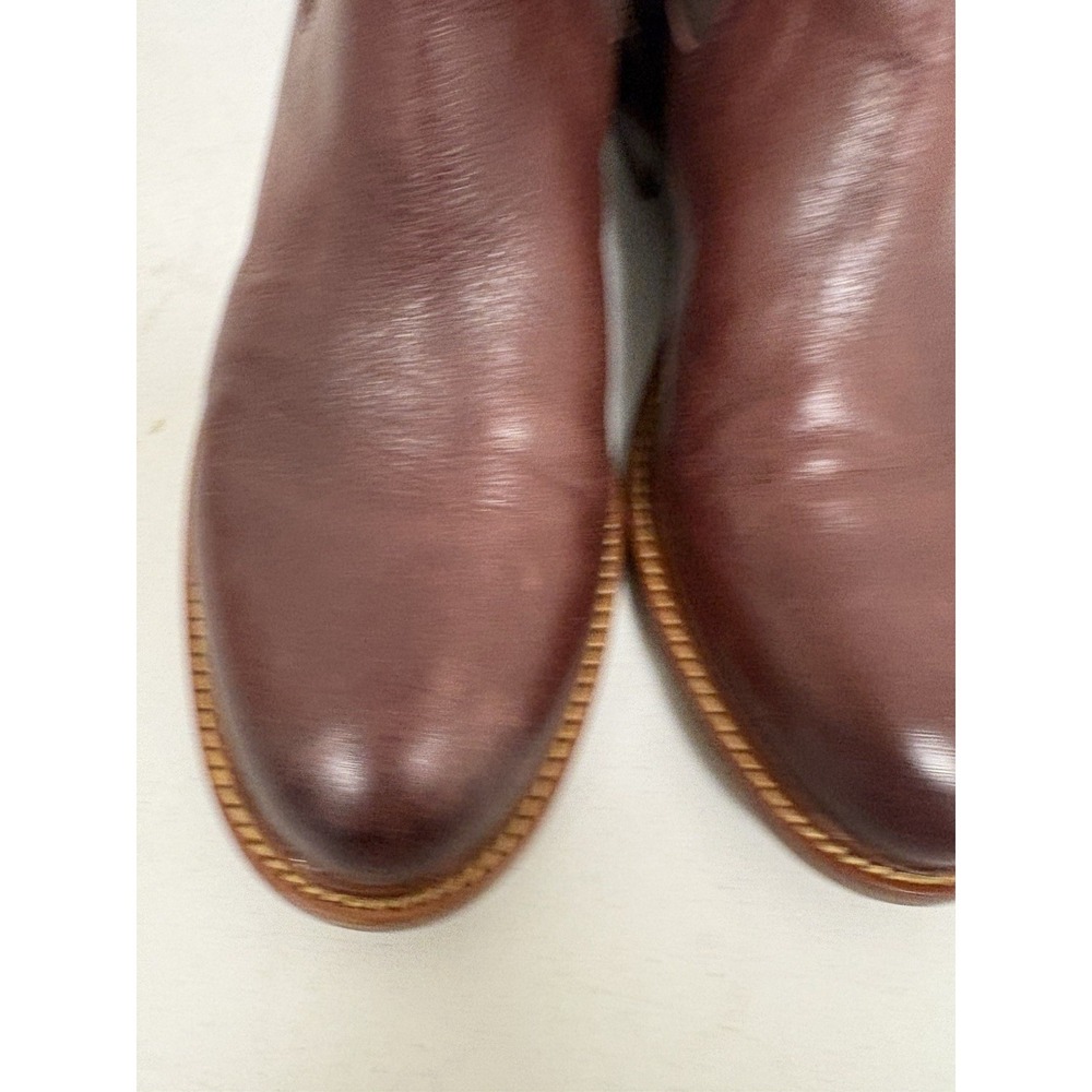 Sofft Brown Leather Pamela Chelsea Ankle Boot Slip On Block Round Toe 9.5M - Picture 3 of 8
